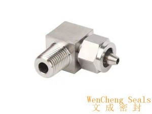 Quick tightening external thread lock nut elbow